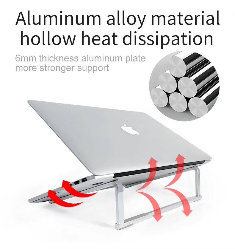 iDock Ergonomic Aluminum Desk Notebook Holder Foldable Laptop Stand for Apple for MacBook Air Pro - iDock Laptopstand