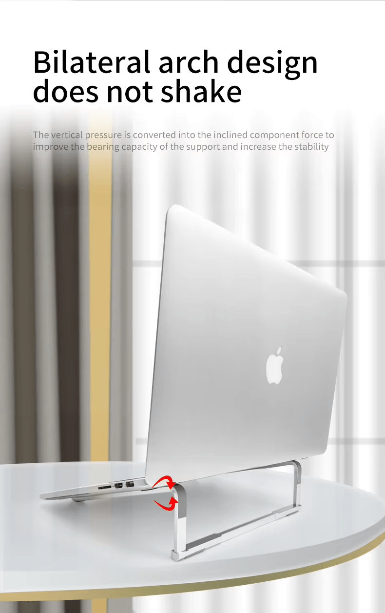 iDock Ergonomic Aluminum Desk Notebook Holder Foldable Laptop Stand for Apple for MacBook Air Pro - iDock Laptopstand