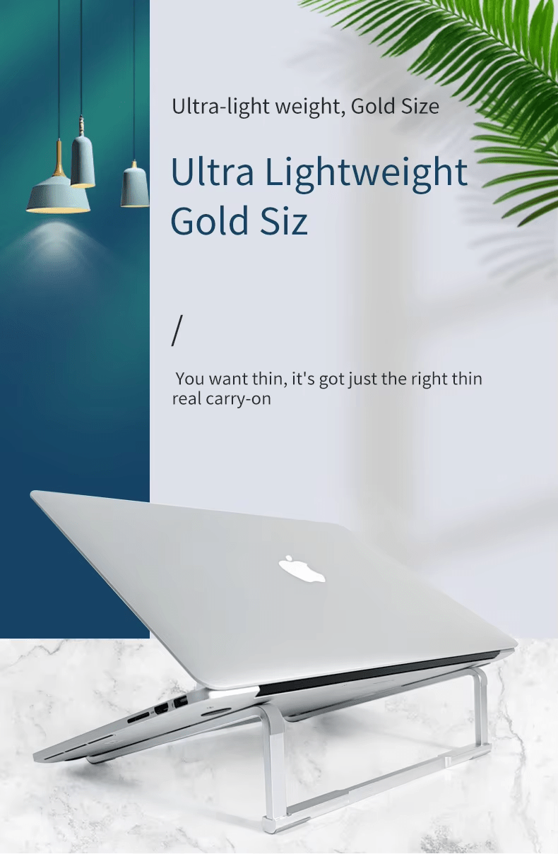 iDock Ergonomic Aluminum Desk Notebook Holder Foldable Laptop Stand for Apple for MacBook Air Pro - iDock Laptopstand