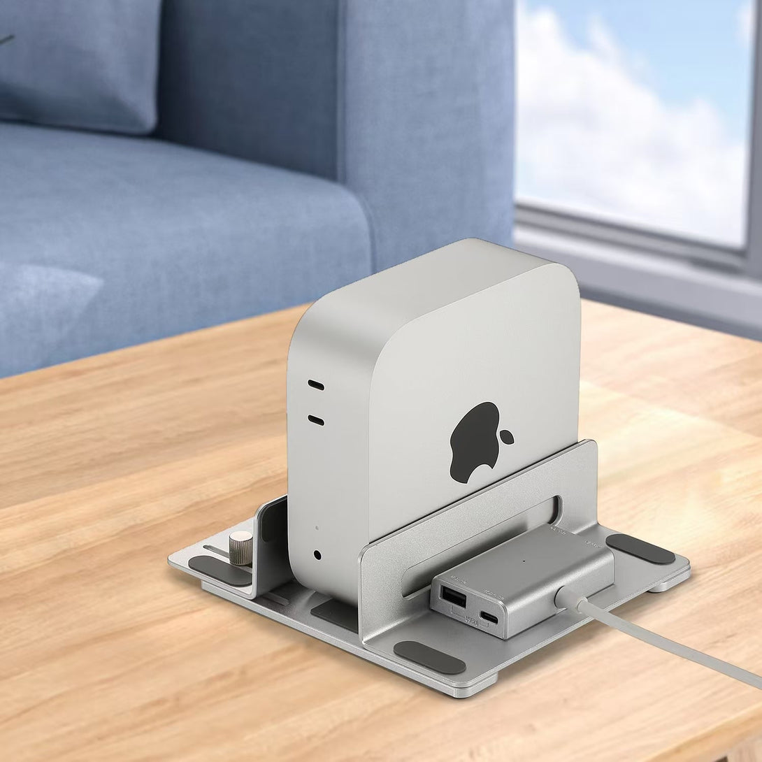 iDock Ergonomic Aluminum Desk Vertical Laptop iPhone Mini Stand with PD USB HUB Optional - iDock Laptopstand