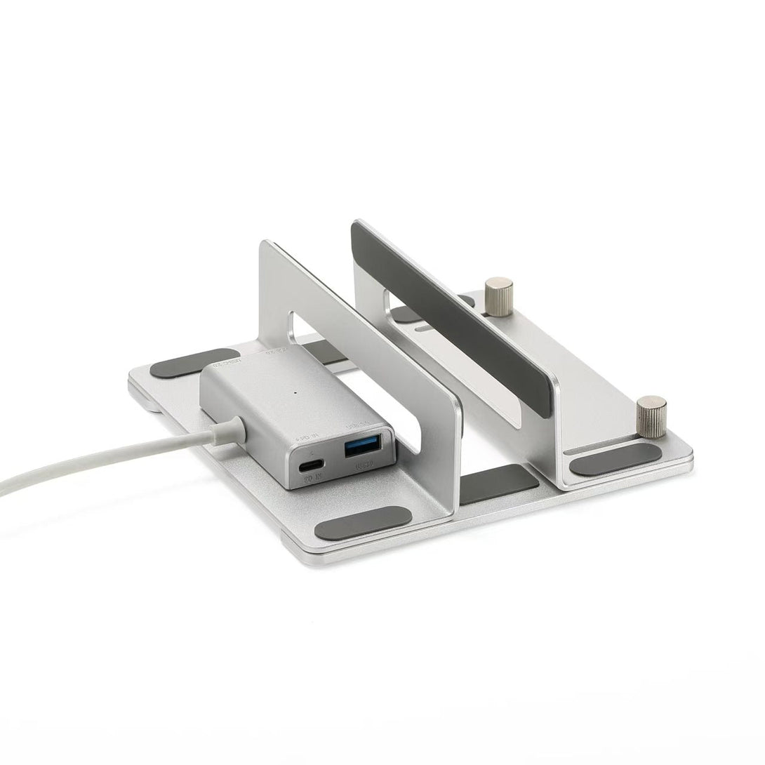 iDock Ergonomic Aluminum Desk Vertical Laptop iPhone Mini Stand with PD USB HUB Optional - iDock Laptopstand
