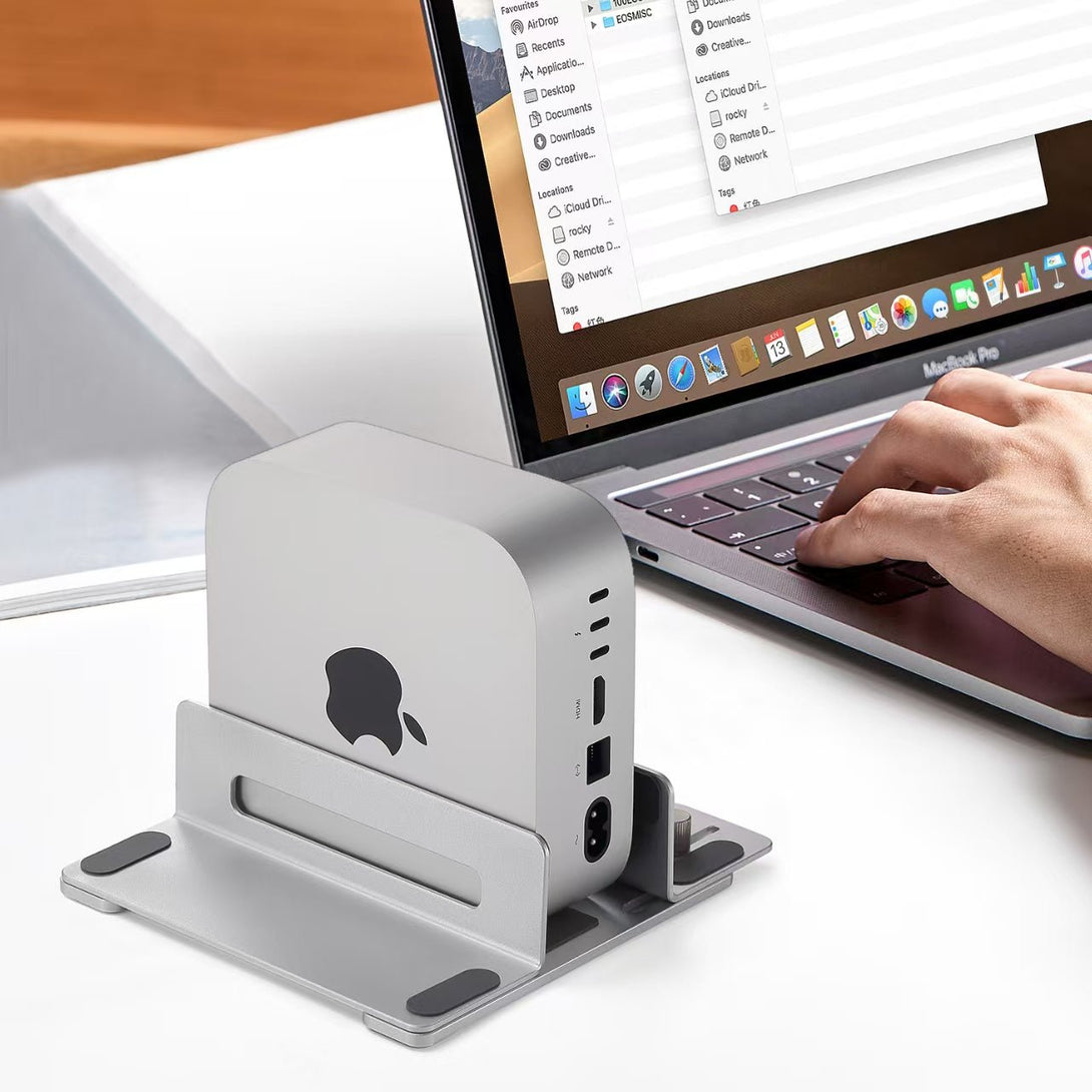 iDock Ergonomic Aluminum Desk Vertical Laptop iPhone Mini Stand with PD USB HUB Optional - iDock Laptopstand