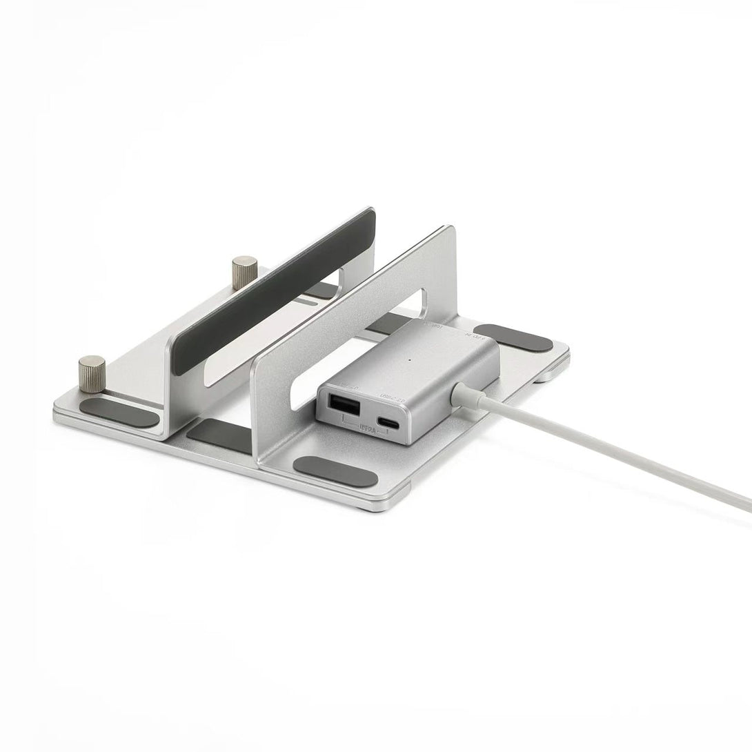 iDock Ergonomic Aluminum Desk Vertical Laptop iPhone Mini Stand with PD USB HUB Optional - iDock Laptopstand