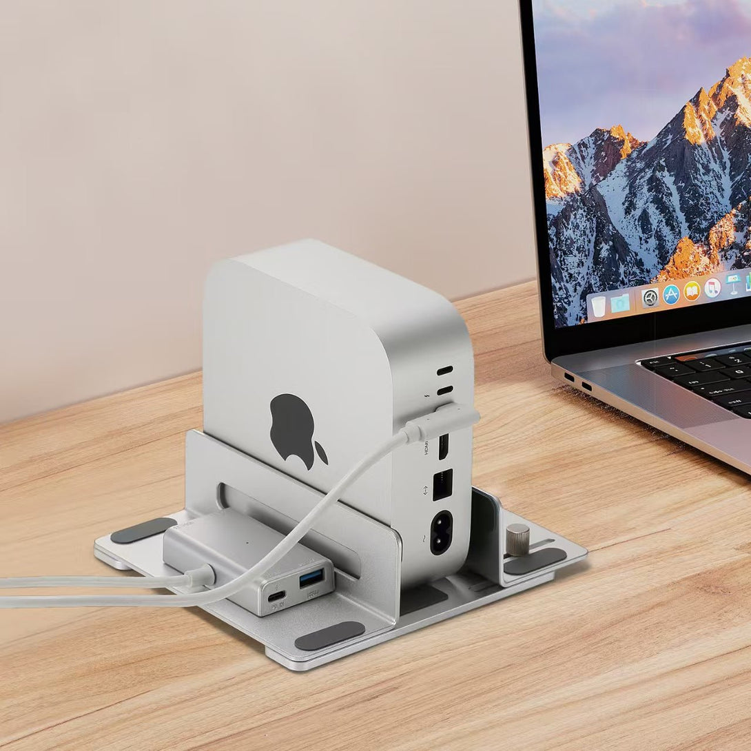 iDock Ergonomic Aluminum Desk Vertical Laptop iPhone Mini Stand with PD USB HUB Optional - iDock Laptopstand