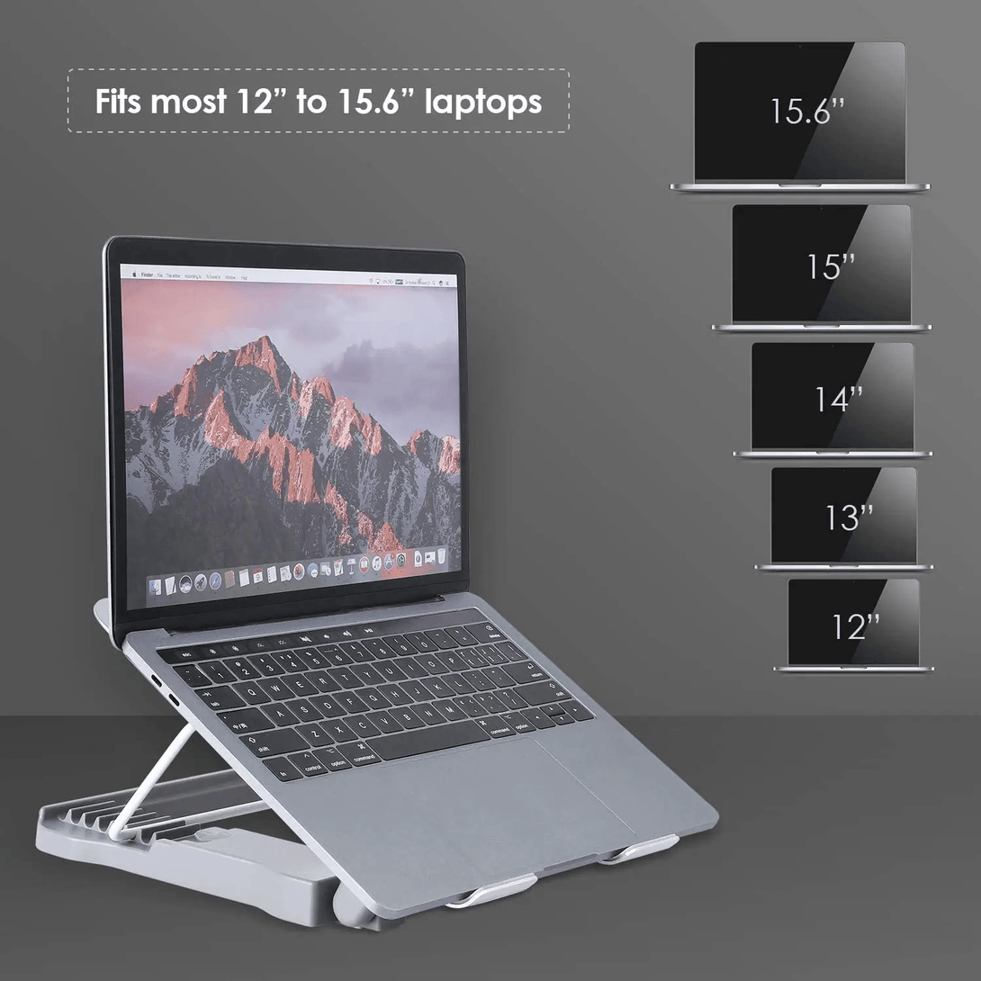 iDock Ergonomic Aluminum Height Adjustable Foldable Laptop Cooler Cooling Pad with USB 2.0 3.0 - iDock Laptopstand