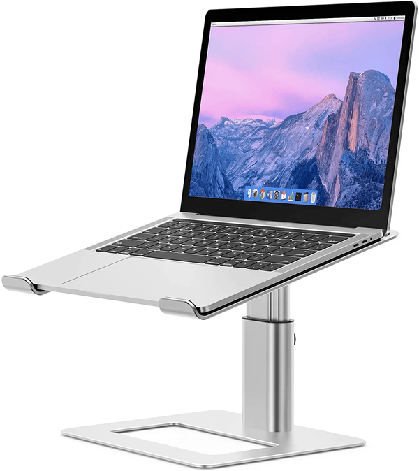 iDock Ergonomic Aluminum Height Adjustable Notebook Stand Riser Holder Computer Laptop Stand Compatible with 10 - 15.6" Laptops - iDock Laptopstand