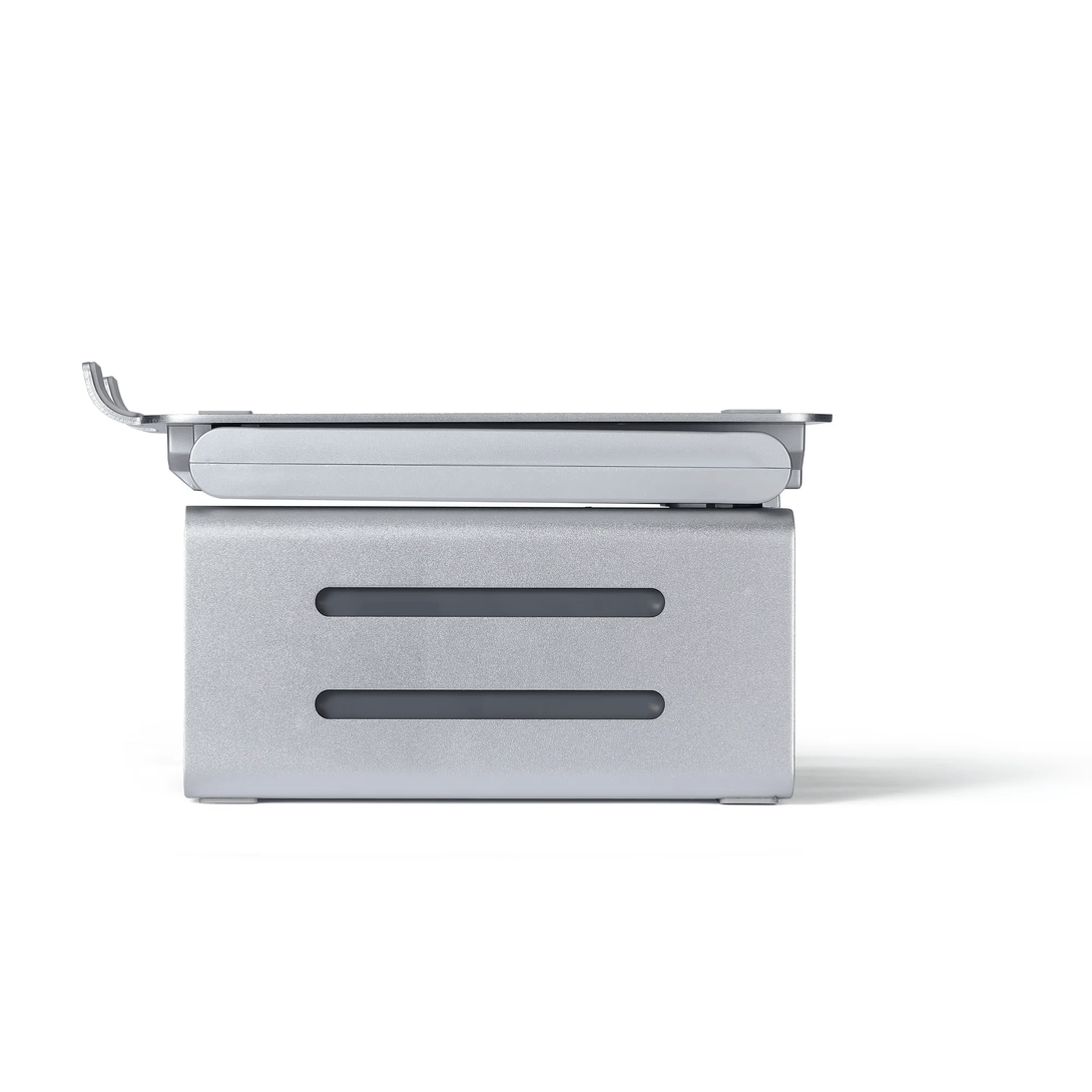iDock Ergonomic Aluminum Notebook Stand with Fan and USB3.0 HUB Ventilated Laptop Cooler Laptop Stand with Drawer - iDock Laptopstand