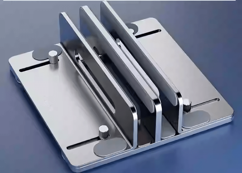 iDock Ergonomic Aluminum Width Adjustable Desk Vertical Laptop Mount Stand for Macbook iPad Tablet - iDock Laptopstand