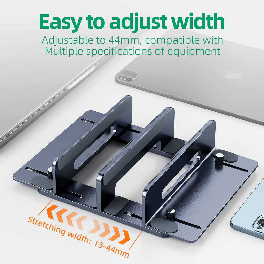 iDock Ergonomic Aluminum Width Adjustable Desk Vertical Laptop Mount Stand for Macbook iPad Tablet - iDock Laptopstand