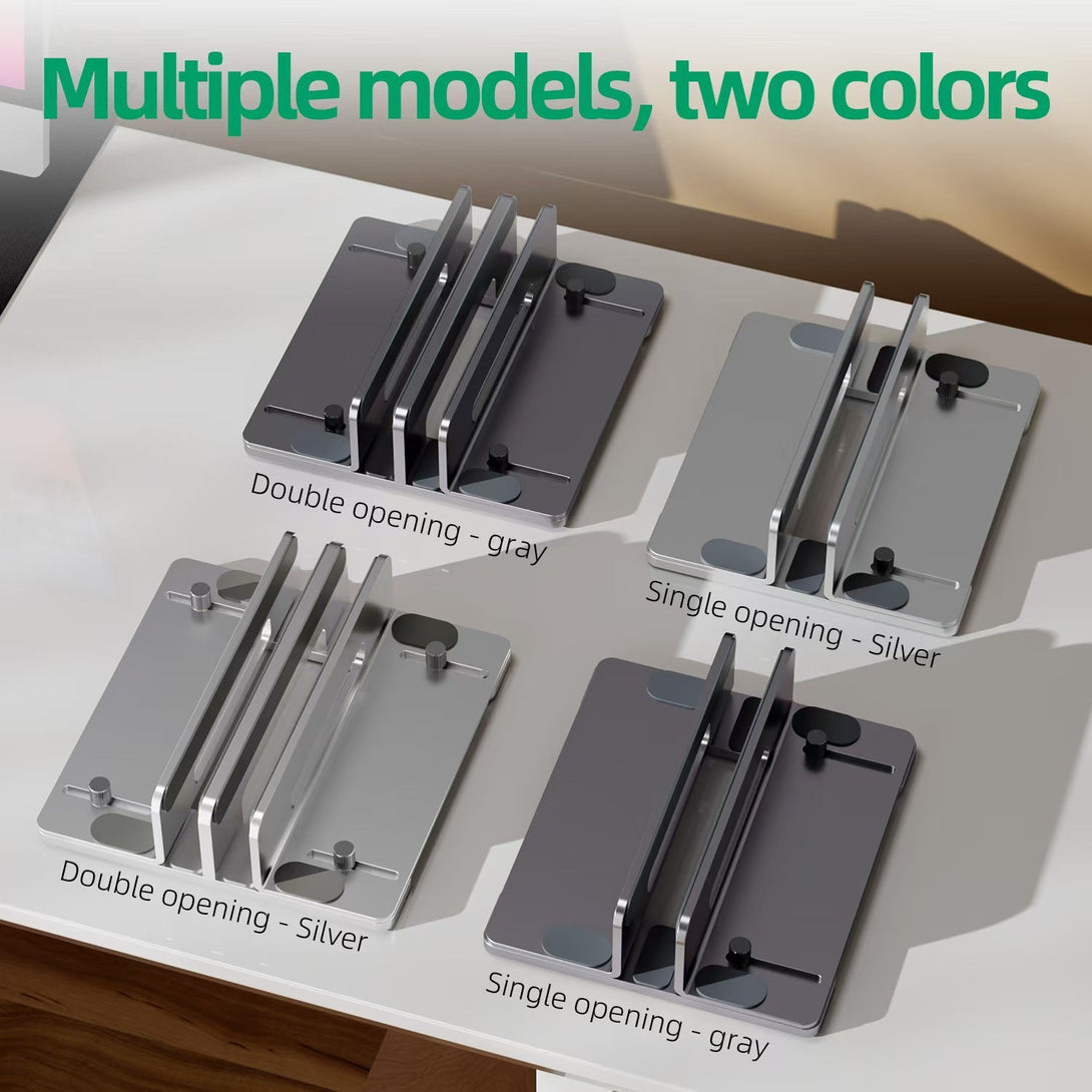 iDock Ergonomic Aluminum Width Adjustable Desk Vertical Laptop Mount Stand for Macbook iPad Tablet - iDock Laptopstand