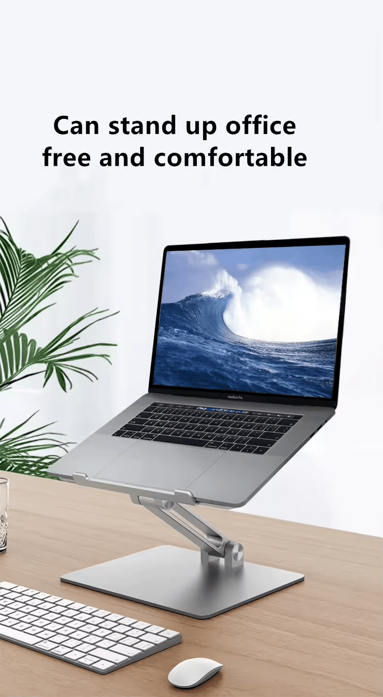 iDock Ergonomic Desktop Universal Aluminum Foldable Adjustable Riser Stand Holder for Macbook iPad Laptop - iDock Laptopstand