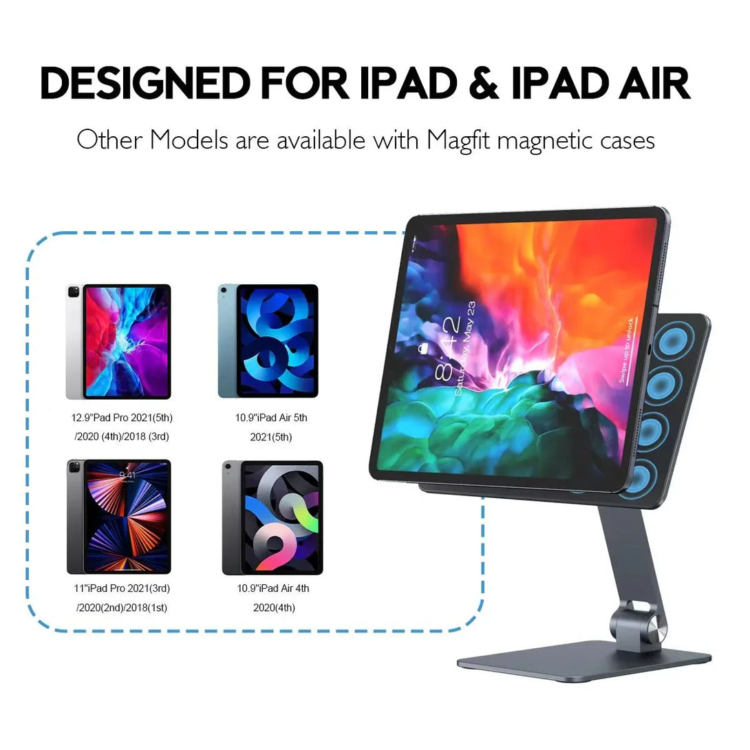 iDock Ergonomic Foldable Portable Multi - Angle Adjustable Magnetic iPad Holder Stand For iPad Pro/Air Stand - iDock Laptopstand