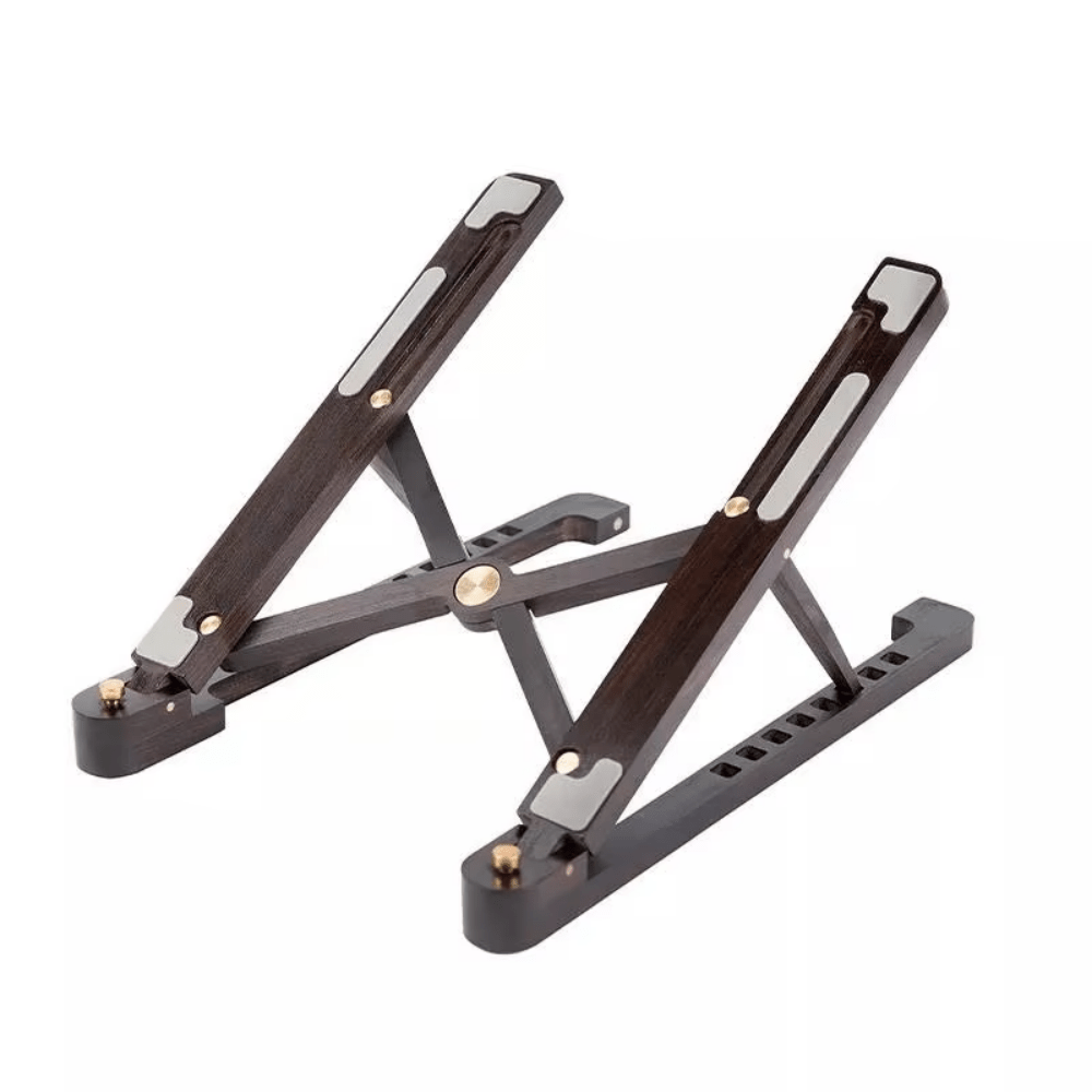 iDock Ergonomic Foldable Wood Laptop Riser Adjustable Portable Wooden Notebook Holder Laptop Stand - iDock Laptopstand