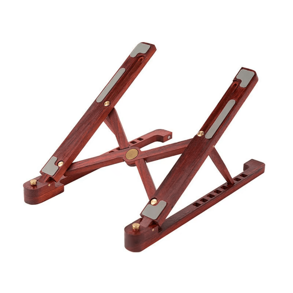 iDock Ergonomic Foldable Wood Laptop Riser Adjustable Portable Wooden Notebook Holder Laptop Stand - iDock Laptopstand