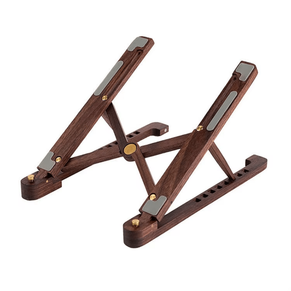 iDock Ergonomic Foldable Wood Laptop Riser Adjustable Portable Wooden Notebook Holder Laptop Stand - iDock Laptopstand
