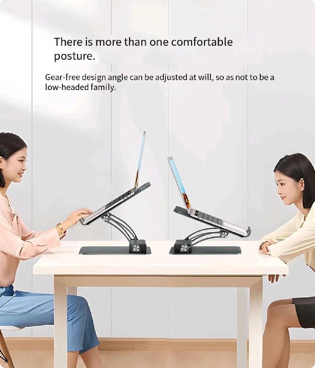iDock Ergonomic Folding Adjustable Height Notebook Holder Laptop Stand with Docking Station - iDock Laptopstand