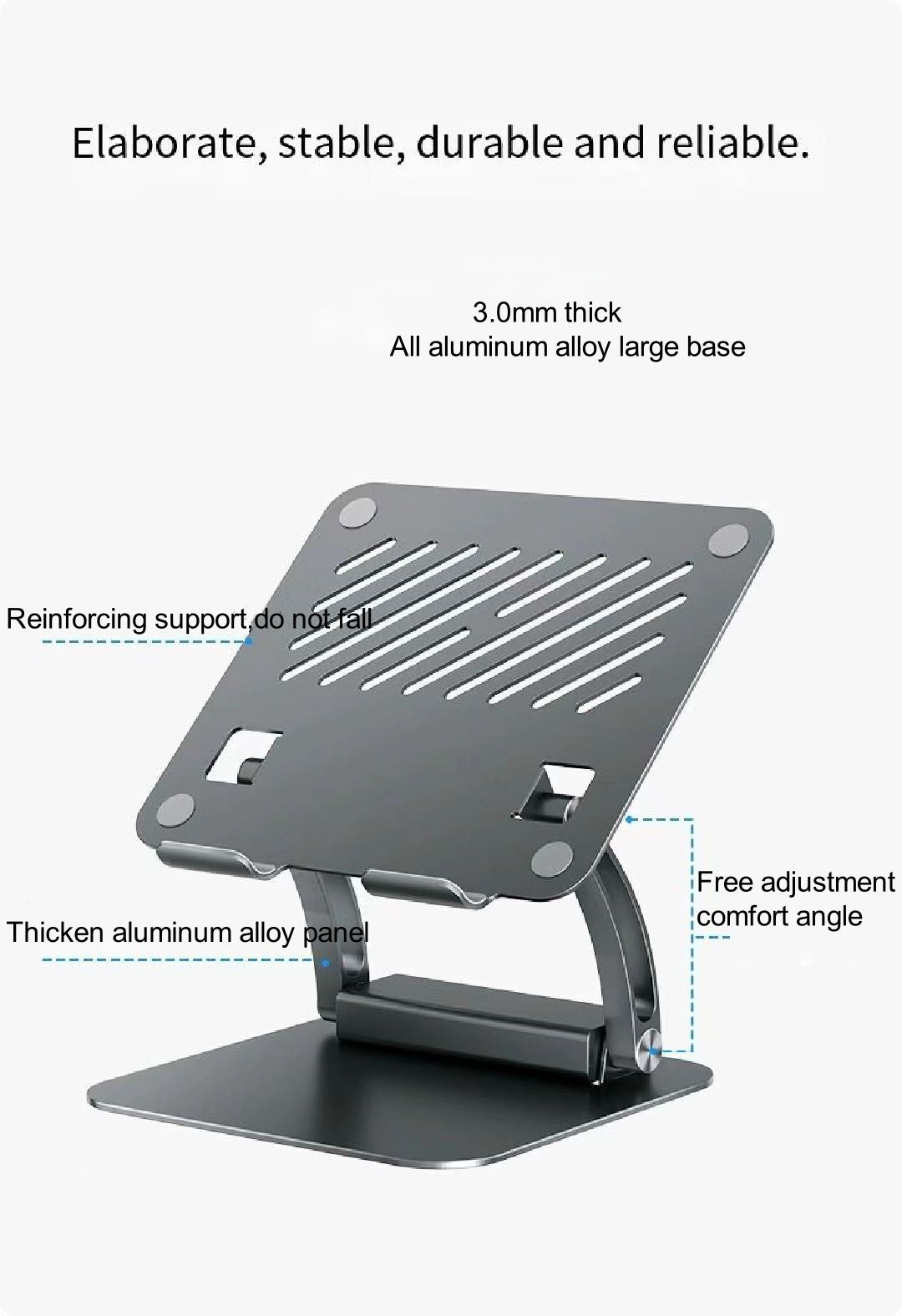 iDock Ergonomic Folding Adjustable Height Notebook Holder Laptop Stand with Docking Station - iDock Laptopstand