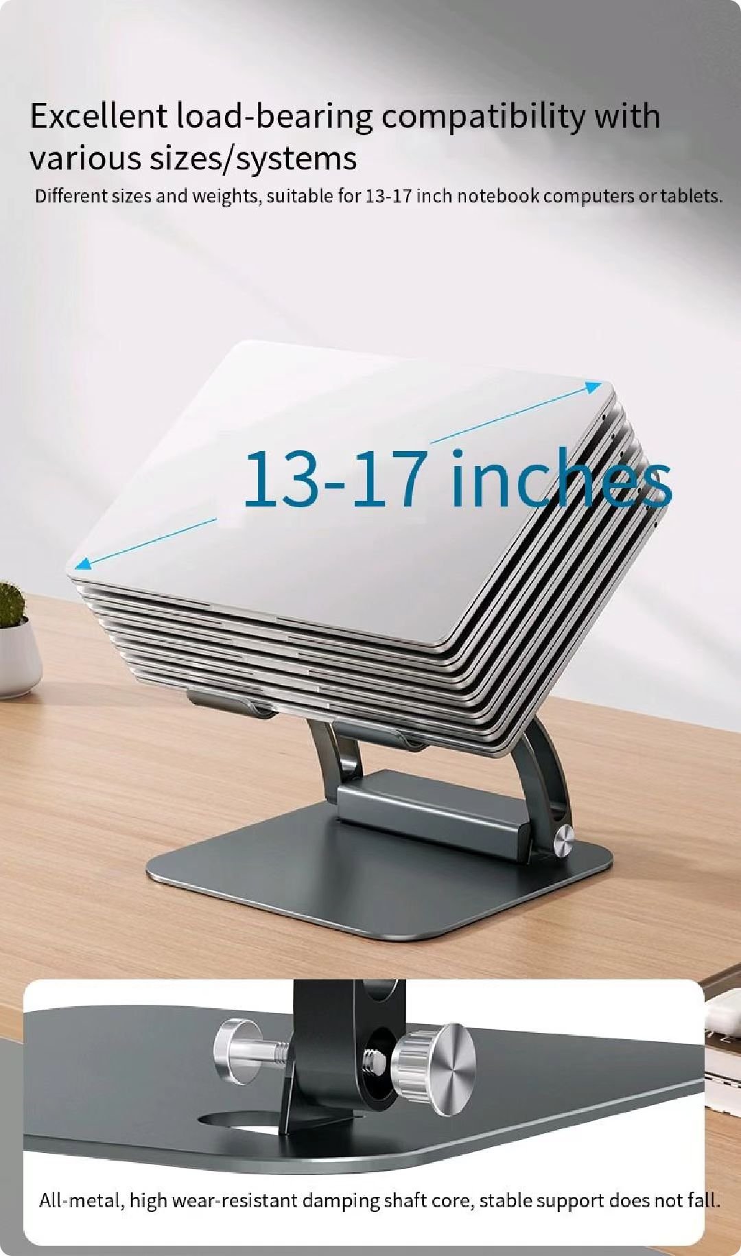 iDock Ergonomic Folding Adjustable Height Notebook Holder Laptop Stand with Docking Station - iDock Laptopstand