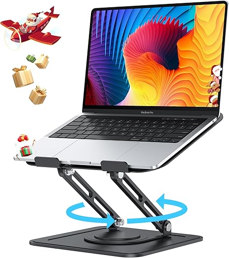 iDock Ergonomic Folding Adjustable Metal Laptop Stand with 360 Rotating Base Compatible with 11 to 16 Inch Notebook - iDock Laptopstand