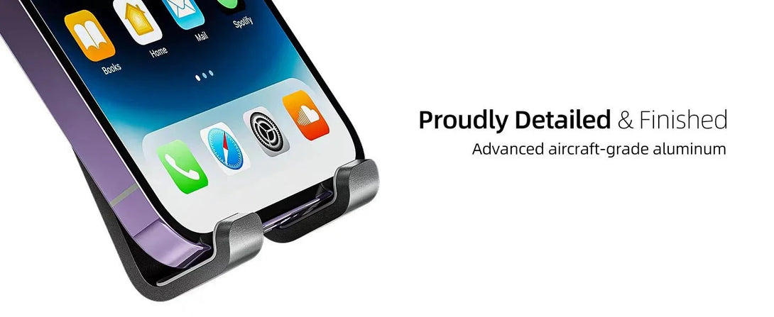 iDock Ergonomic Folding Cell Phone Stand Fully Adjustable Foldable Desktop Phone Holder Cradle Dock - iDock Laptopstand