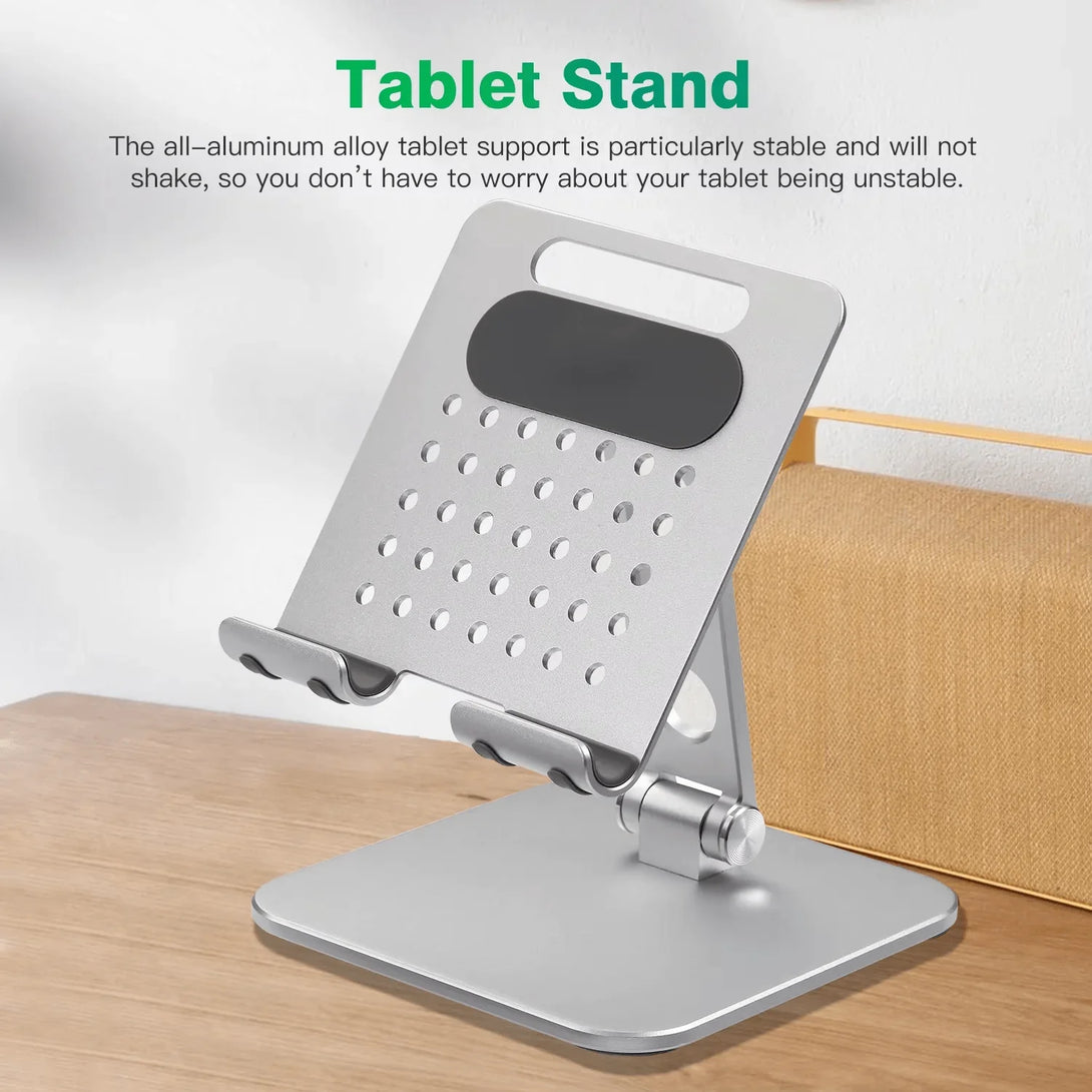 iDock Ergonomic Folding Height Adjustable Aluminum Portable Desktop tablet phone Holder Stand - iDock Laptopstand
