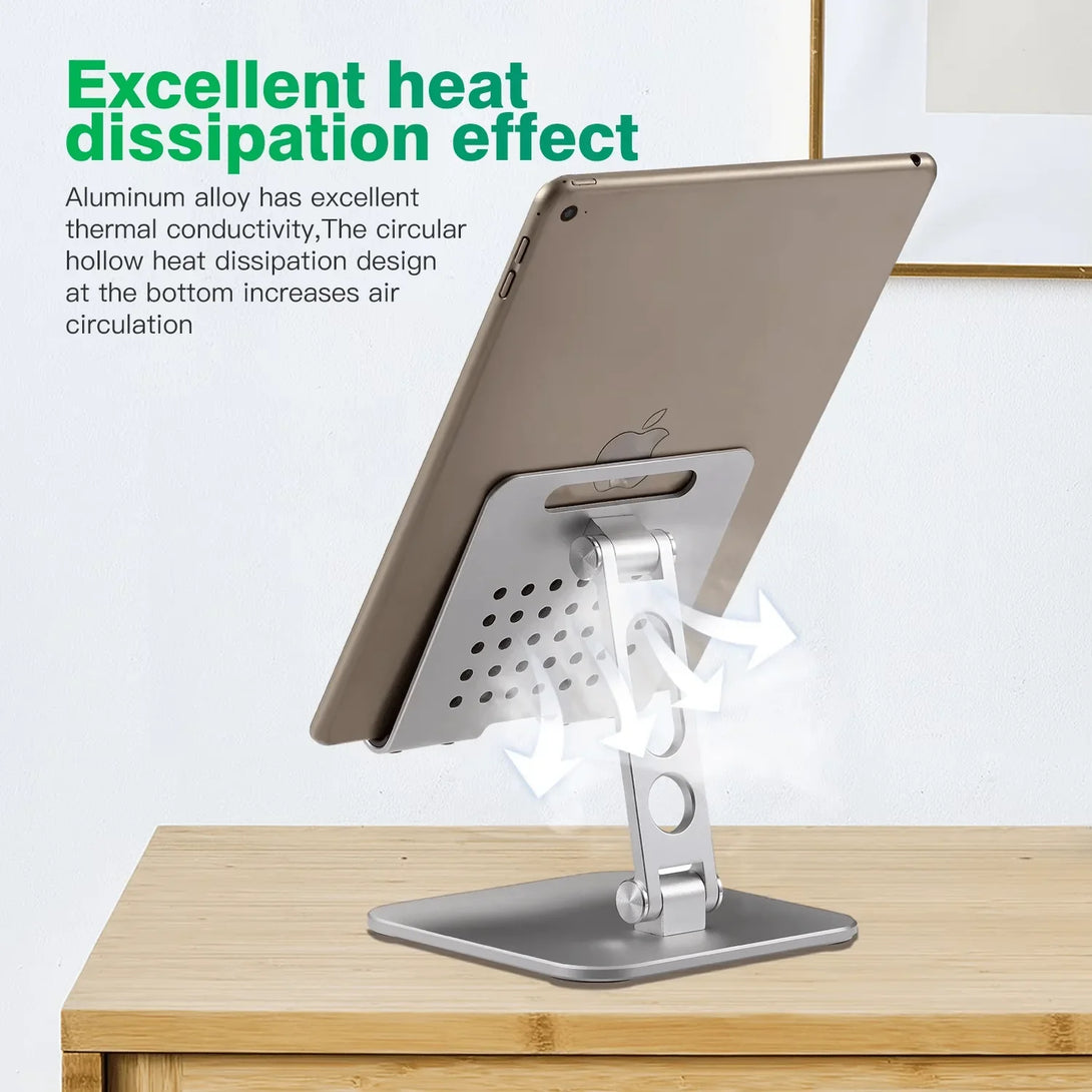 iDock Ergonomic Folding Height Adjustable Aluminum Portable Desktop tablet phone Holder Stand - iDock Laptopstand