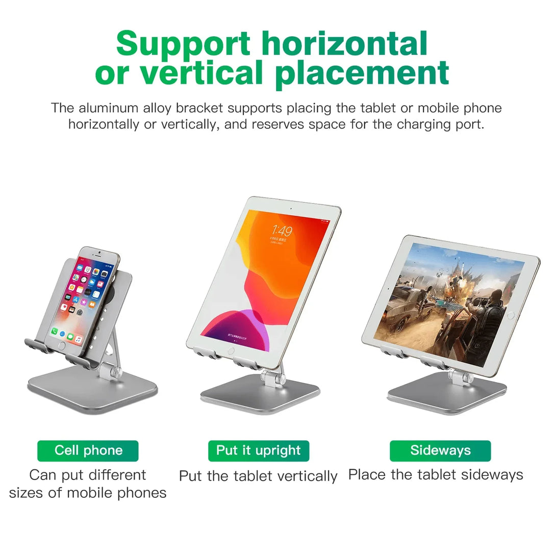 iDock Ergonomic Folding Height Adjustable Aluminum Portable Desktop tablet phone Holder Stand - iDock Laptopstand