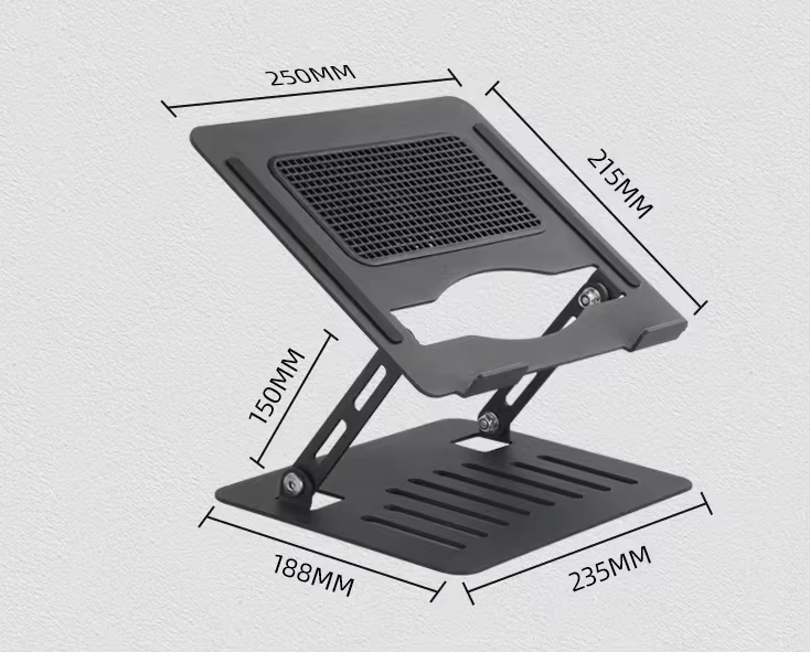 iDock Ergonomic Fully Folding Height Adjustable Aluminum Portable Desktop Laptop Stand - iDock Laptopstand