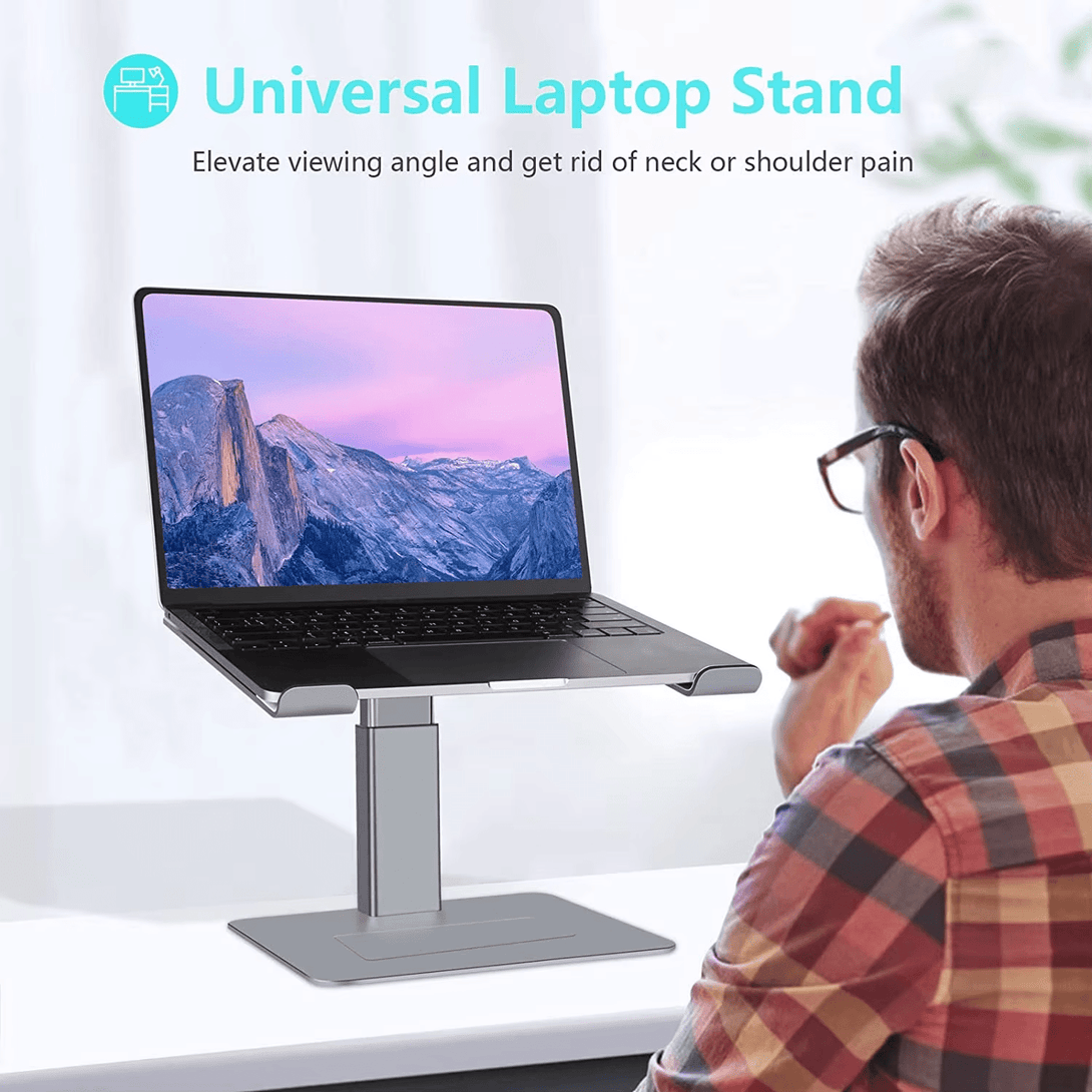 iDock Ergonomic Height Angle Adjustable Laptop Desk Stable Ventilated Laptop Holder Stand For Desk - iDock Laptopstand