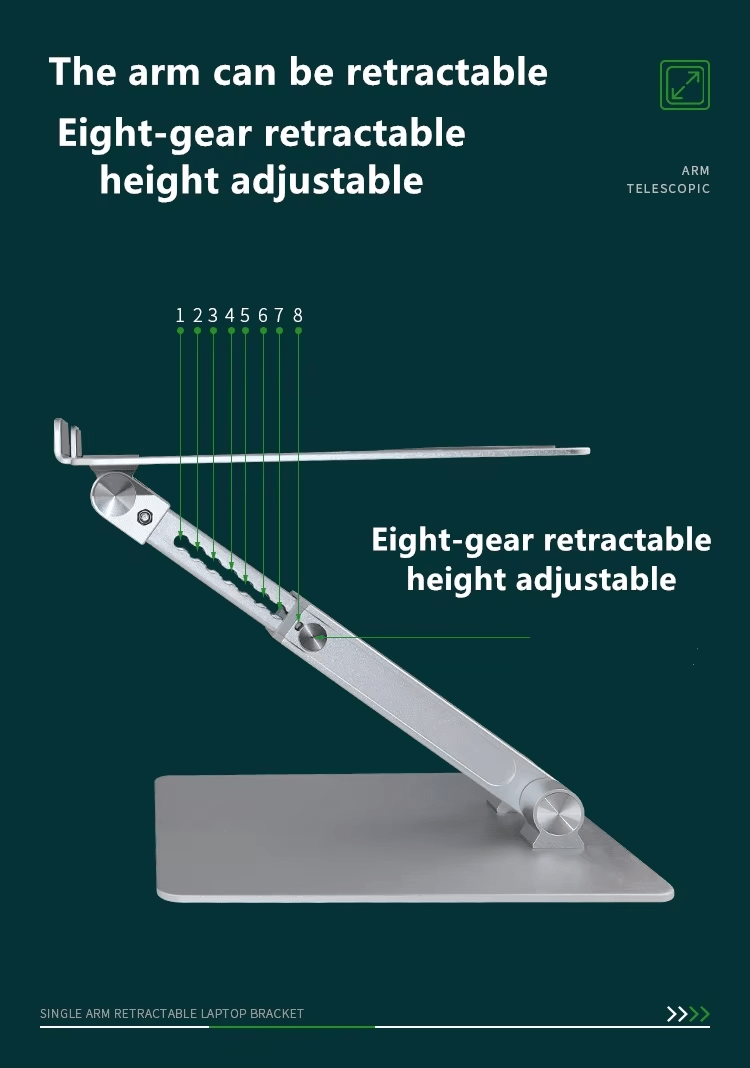 iDock Ergonomic Height Angle Adjustable Sit to Stand Laptop Holder Convertor Aluminum Laptop Stand - iDock Laptopstand