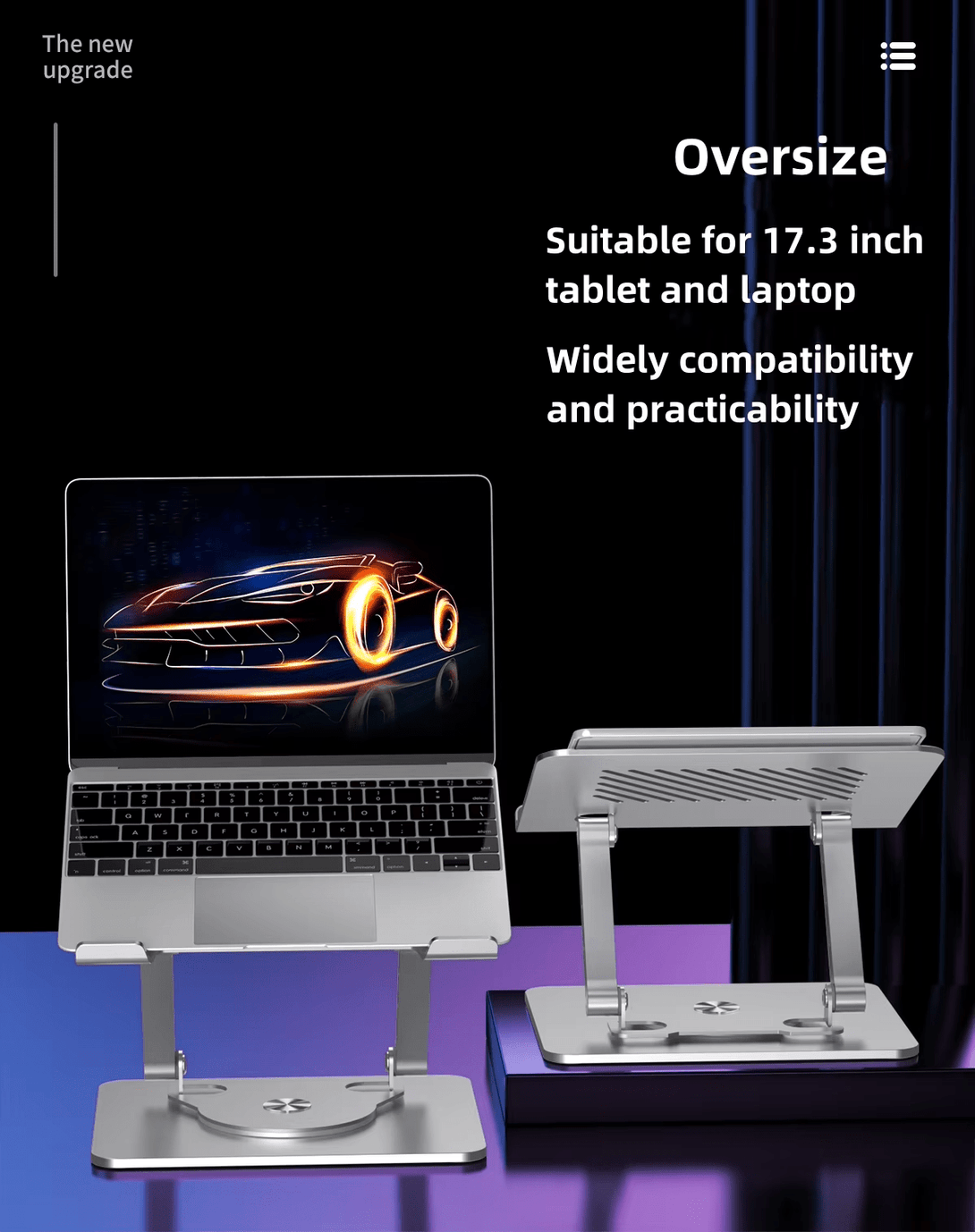 iDock Ergonomic Height Multi - Angle Adjustable Foldable Metal 360 Rotation Laptop Stand Holder - iDock Laptopstand