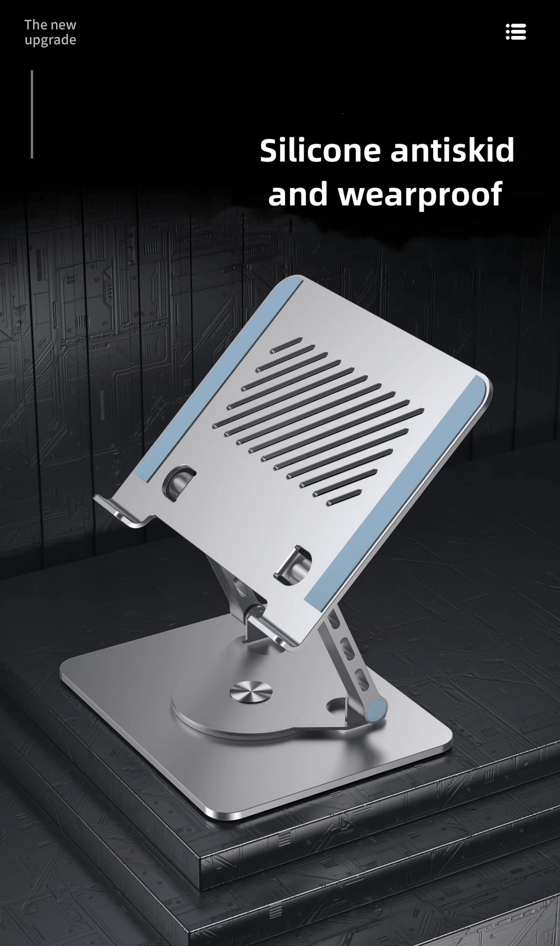 iDock Ergonomic Height Multi - Angle Adjustable Foldable Metal 360 Rotation Laptop Stand Holder - iDock Laptopstand