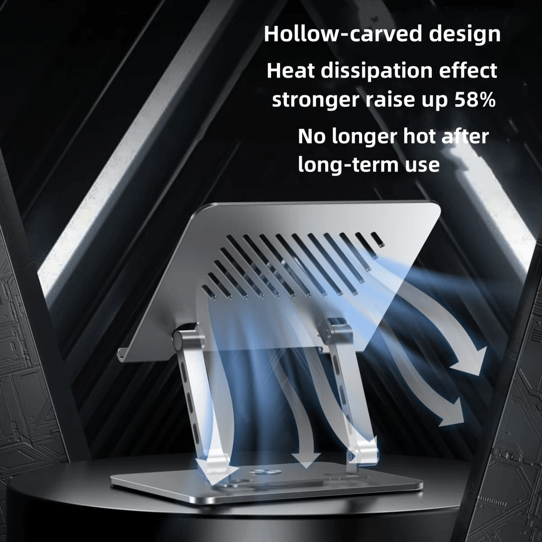 iDock Ergonomic Height Multi - Angle Adjustable Foldable Metal 360 Rotation Laptop Stand Holder - iDock Laptopstand