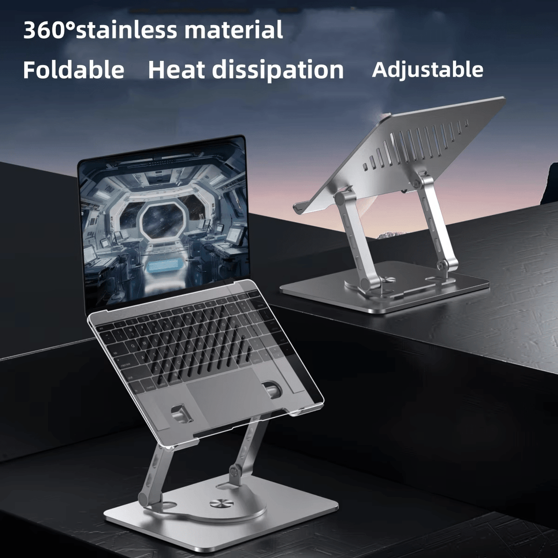 iDock Ergonomic Height Multi - Angle Adjustable Foldable Metal 360 Rotation Laptop Stand Holder - iDock Laptopstand