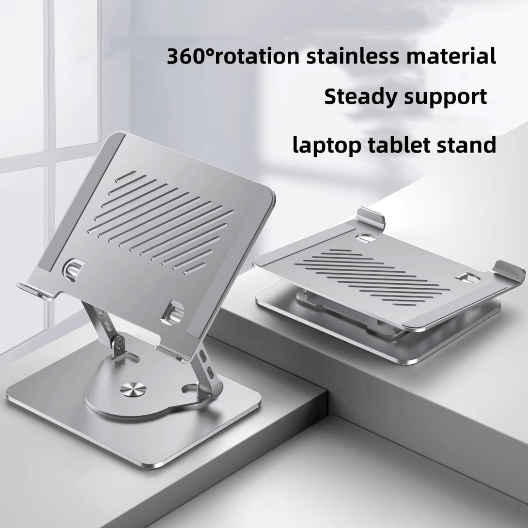 iDock Ergonomic Height Multi - Angle Adjustable Foldable Metal 360 Rotation Laptop Stand Holder - iDock Laptopstand