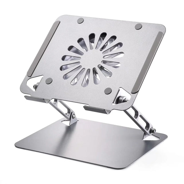 iDock Ergonomic Height Multi Angle Adjustable Foldable Metal Laptop Stand With Fan and USB HUB - iDock Laptopstand