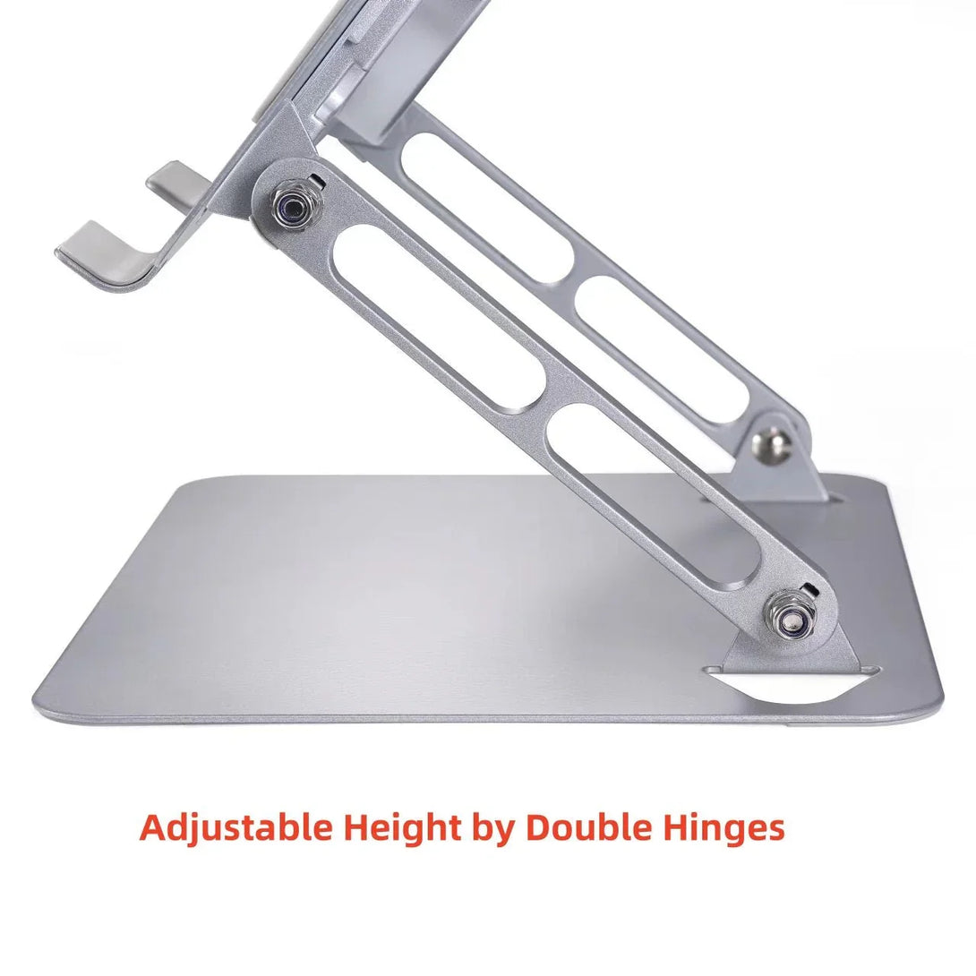 iDock Ergonomic Height Multi Angle Adjustable Foldable Metal Laptop Stand With Fan and USB HUB - iDock Laptopstand