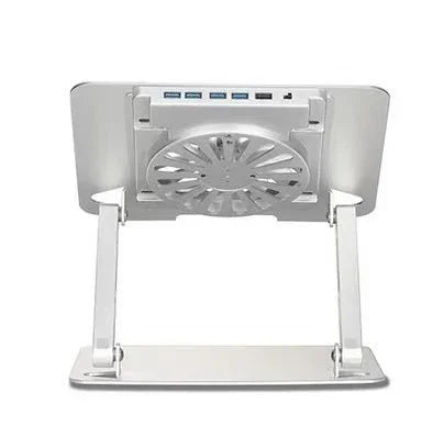 iDock Ergonomic Height Multi - Angle Adjustable Portable Foldable Laptop Riser Stand with Fan and USB HUB - iDock Laptopstand