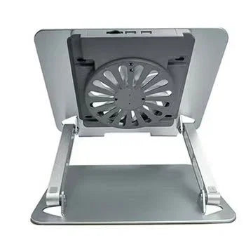 iDock Ergonomic Height Multi - Angle Adjustable Portable Foldable Laptop Riser Stand with Fan and USB HUB - iDock Laptopstand