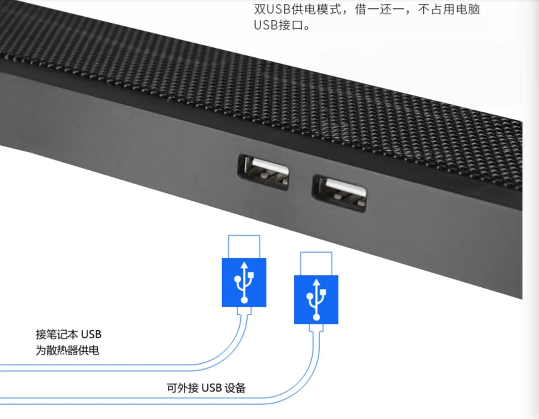 iDock Ergonomic Heights Adjustment Laptop Cooling Pad 4 Fans Up to 17.3 Inch Notebook Cooler with 2 USB Ports - iDock Laptopstand