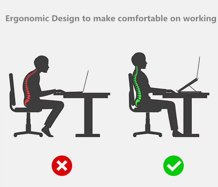 iDock Ergonomic Laptop Accessories Metal Sit Stand USB HUB Laptop Stand - iDock Laptopstand