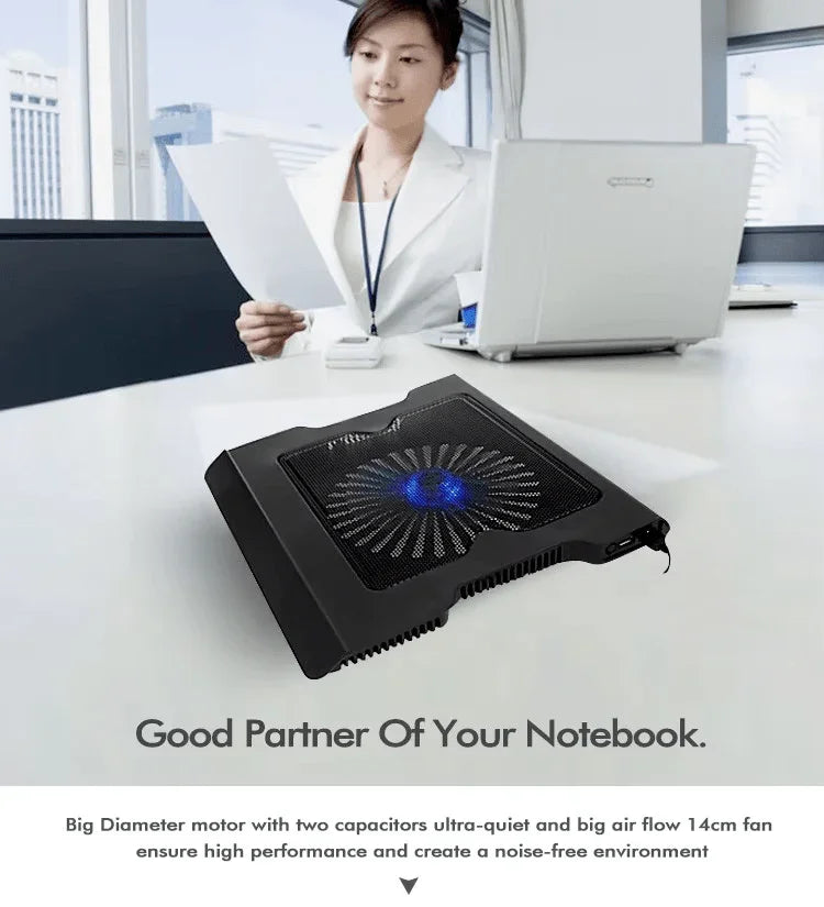iDock Ergonomic Laptop Cooling Pad One Fan with Power Supply for iPad - iDock Laptopstand