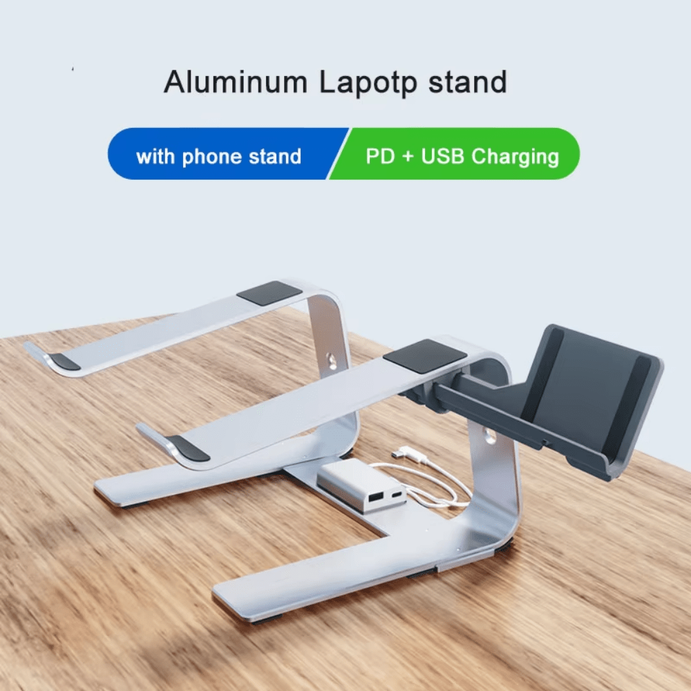 iDock Ergonomic Laptop Mount for Desk Laptop Riser Notebook Stand with Phone Stand - iDock Laptopstand