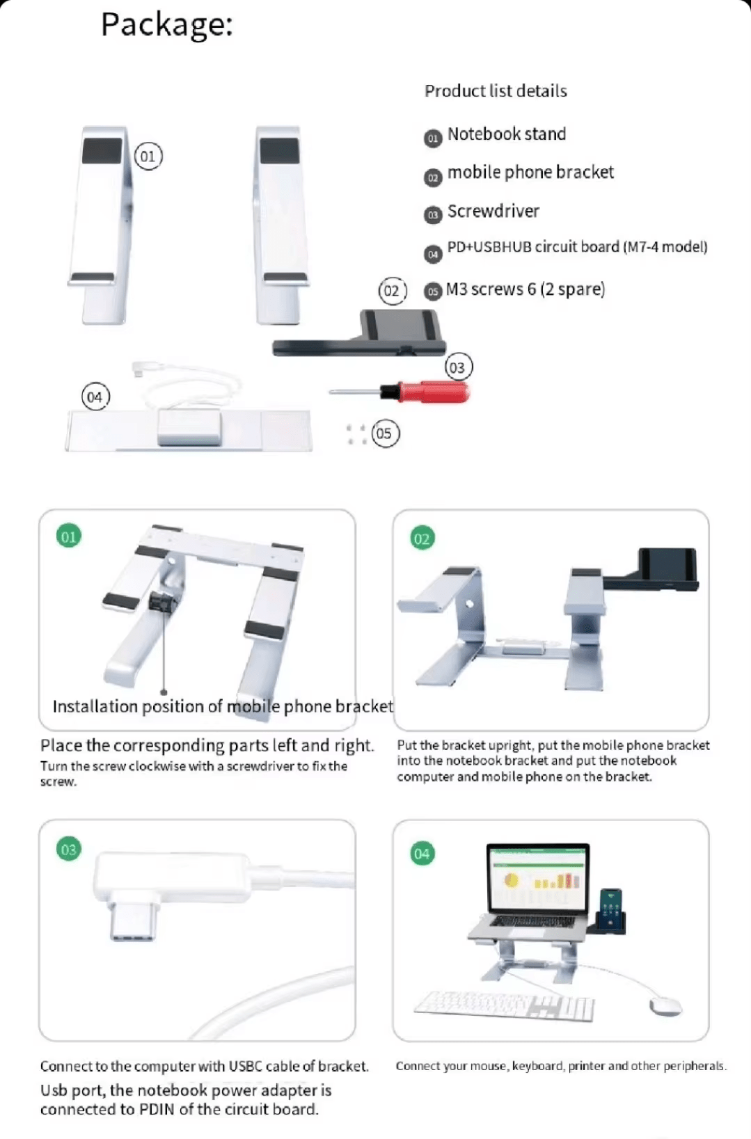 iDock Ergonomic Laptop Mount for Desk Laptop Riser Notebook Stand with Phone Stand - iDock Laptopstand