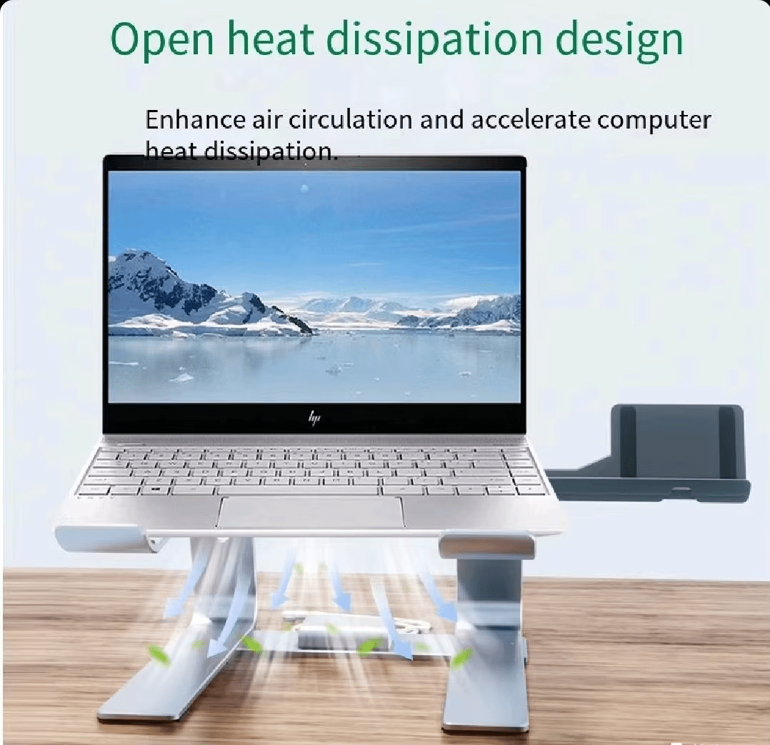 iDock Ergonomic Laptop Mount for Desk Laptop Riser Notebook Stand with Phone Stand - iDock Laptopstand