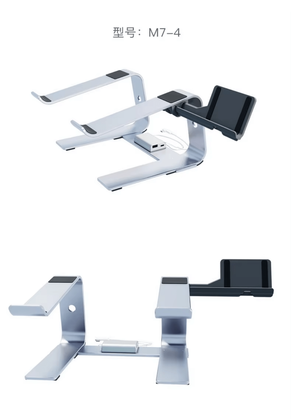 iDock Ergonomic Laptop Mount for Desk Laptop Riser Notebook Stand with Phone Stand - iDock Laptopstand