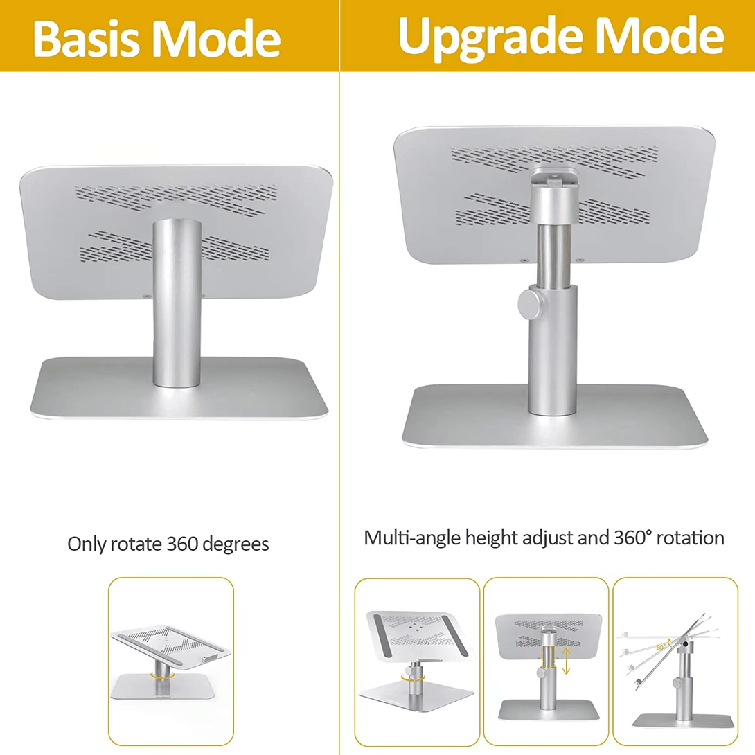 iDock Ergonomic Laptop Notebook Stand Riser 360 Rotating Desktop Holder Compatible with Apple MacBook Air Pro Dell XPS HP Samsung Lenovo - iDock Laptopstand