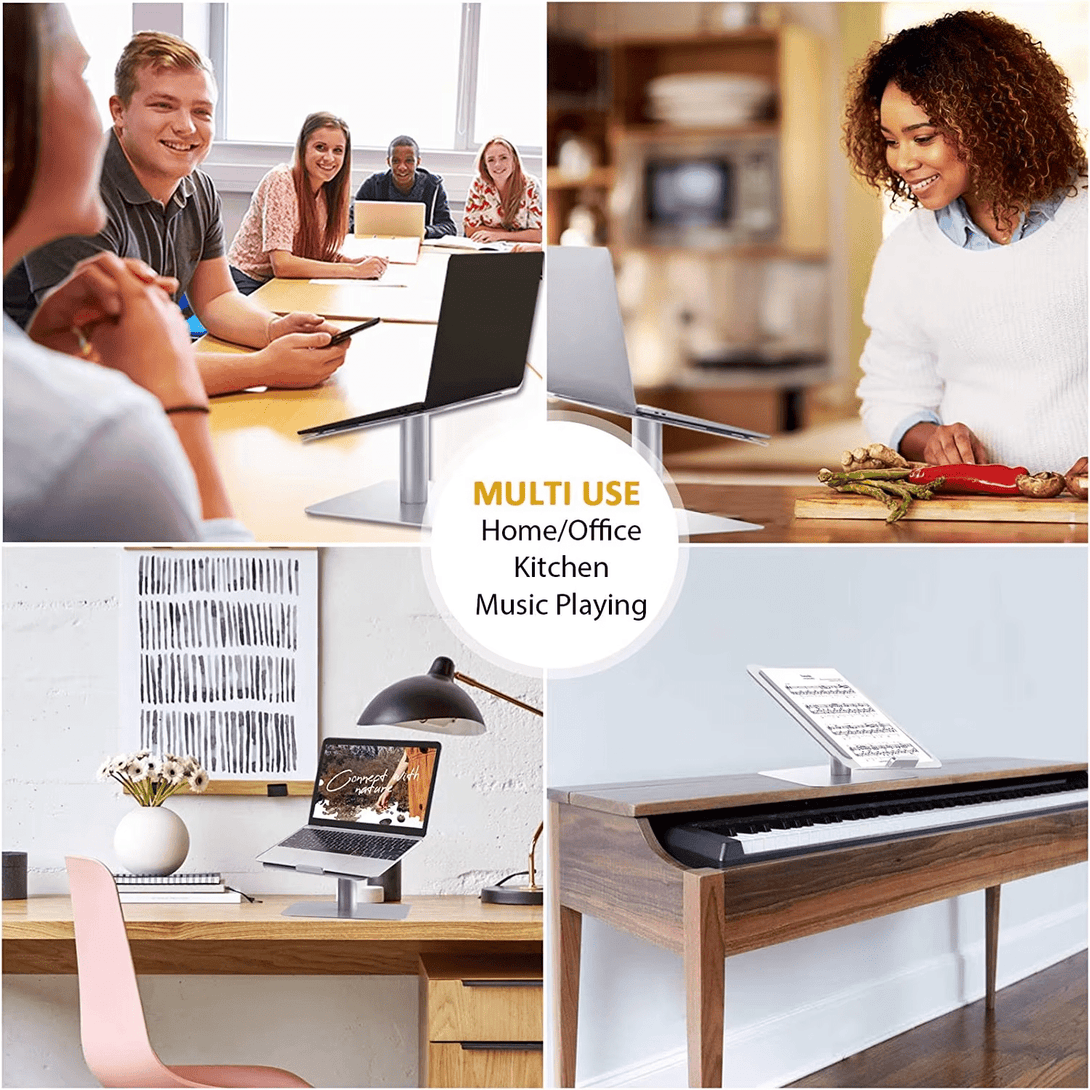 iDock Ergonomic Laptop Notebook Stand Riser 360 Rotating Desktop Holder Compatible with Apple MacBook Air Pro Dell XPS HP Samsung Lenovo - iDock Laptopstand
