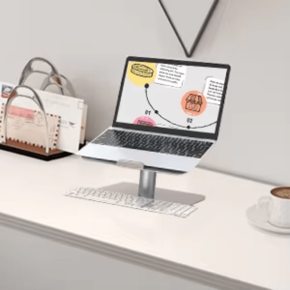 iDock Ergonomic Laptop Notebook Stand Riser 360 Rotating Desktop Holder Compatible with Apple MacBook Air Pro Dell XPS HP Samsung Lenovo - iDock Laptopstand