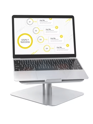 iDock Ergonomic Laptop Notebook Stand Riser 360 Rotating Desktop Holder Compatible with Apple MacBook Air Pro Dell XPS HP Samsung Lenovo - iDock Laptopstand